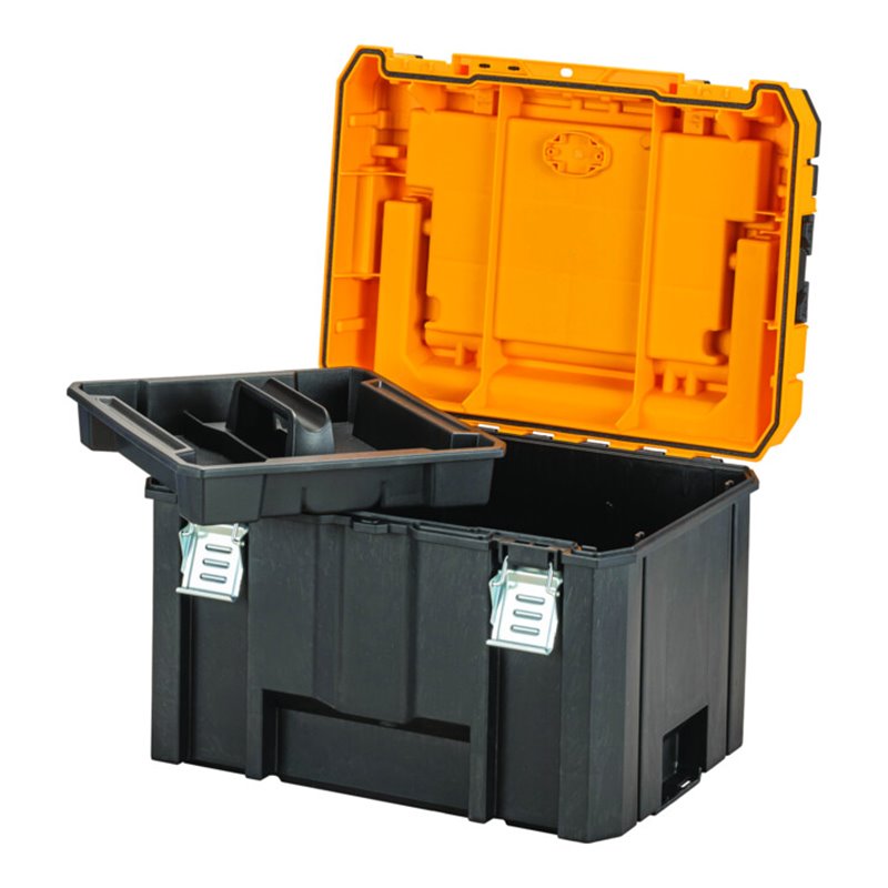 DEWALT TSTAK VII Tiefe Werkzeugbox mit IP54 Schutz für große Maschinen und Zubehör (44l Volumen)