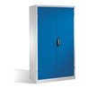 C+P Magazinschrank mit 92 Sichtlagerkästen, H1950xB1100xT535mm Front Enzianblau Korpus Lichtgrau
