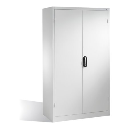 C+P Magazinschrank mit 97 Sichtlagerkästen und 3 Schubladen, H1950xB1100xT535mm Front Lichtgrau Korpus Lichtgrau
