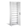 C+P Magazinschrank mit 9 Böden zur Aufnahme von Sichtlagerkästen, H1980xB700xT300mm Front Lichtgrau Korpus Lichtgrau