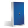 C+P Magazinschrank mit 4 Böden zur Aufnahme von Sichtlagerkästen, H1980xB1000xT420mm Front Enzianblau Korpus Lichtgrau