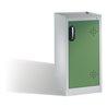 C+P Umwelt-Beistellschrank mit Drehtür, 2 Wannenböden, H1020xB500xT500mm Front Resedagrün Korpus Lichtgrau