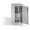 C+P Umwelt-Beistellschrank mit Drehtür, 2 Wannenböden, H1020xB500xT500mm Front Lichtgrau Korpus Lichtgrau