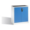 C+P Werkzeug-Beistellschrank mit Drehtüren, innen 1 Boden, H1000xB930xT500mm Front Lichtblau Korpus Lichtgrau