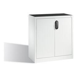 C+P Werkzeug-Beistellschrank mit Drehtüren, innen 1 Boden, H1000xB930xT500mm Front Lichtgrau Korpus Lichtgrau