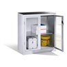 C+P Werkzeug-Beistellschrank mit Sichtfenster-Drehtüren, 1 Boden, H1000xB930xT500mm Front Lichtgrau Korpus Lichtgrau