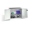 C+P Schwerlast-Beistellschrank mit Drehtüren, innen 1 Boden, H1000xB1200xT500mm Front Lichtgrau Korpus Lichtgrau