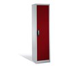 C+P Werkzeugschrank mit Drehtür, innen 4 Böden, H1950xB500xT400mm Front Rubinrot Korpus Lichtgrau