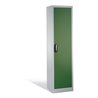 C+P Werkzeugschrank mit Drehtür, innen 4 Böden, H1950xB500xT400mm Front Resedagrün Korpus Lichtgrau