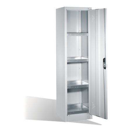 C+P Umweltschrank mit Drehtür, 4 Wannenböden, H1950xB500xT500mm Front Lichtgrau Korpus Lichtgrau