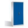 C+P Werkzeugschrank mit Drehtüren, innen 4 Böden, H1950xB930xT400mm Front Enzianblau Korpus Lichtgrau