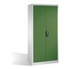 C+P Werkzeugschrank mit Drehtüren, innen 4 Böden, H1950xB930xT400mm Front Resedagrün Korpus Lichtgrau