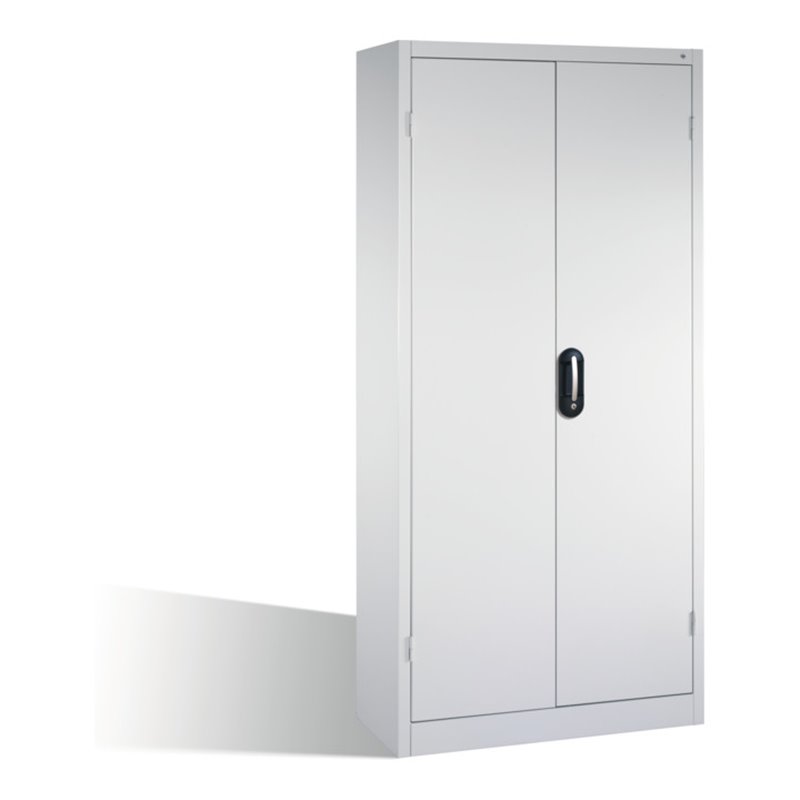 C+P Schwerlast-Werkzeugschrank mit Drehtüren, innen 4 Böden, H1950xB930xT400mm Front Lichtgrau Korpus Lichtgrau