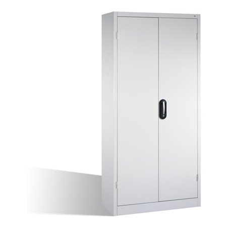 C+P Schwerlast-Werkzeugschrank mit Drehtüren, innen 4 Böden, H1950xB930xT400mm Front Lichtgrau Korpus Lichtgrau