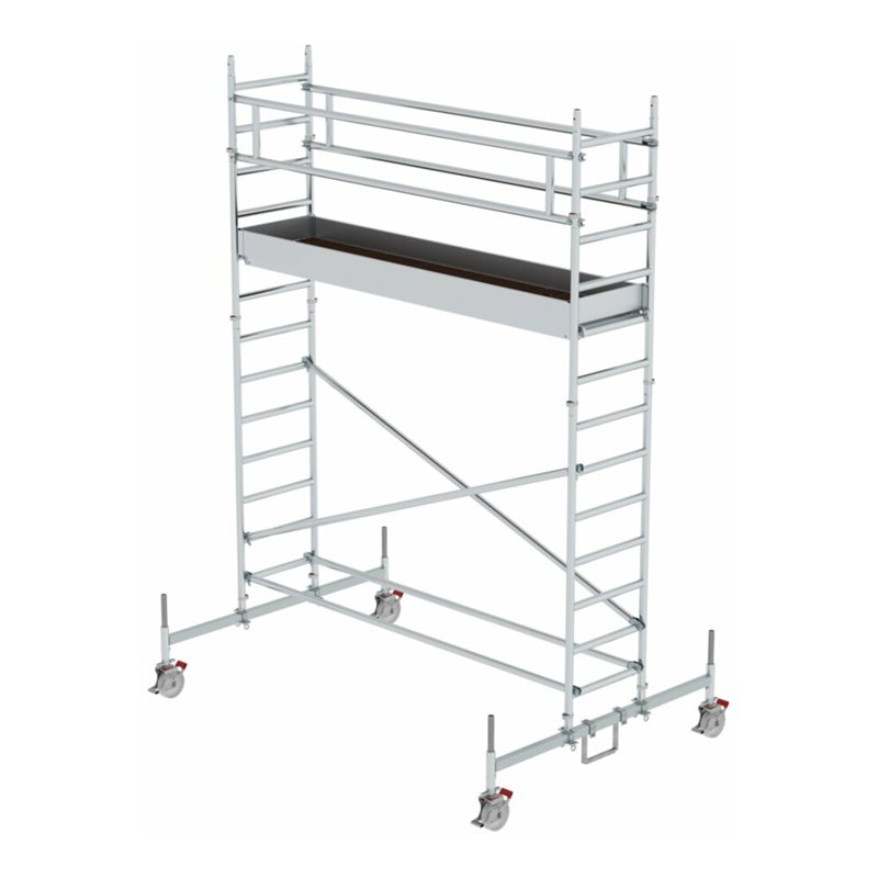 MUNK Rollgerüst mit Plattform im 2-m-Abstand und Fahrbalken