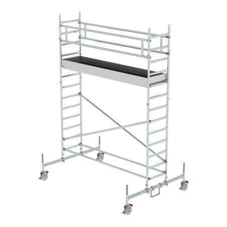 MUNK Rollgerüst mit Plattform im 2-m-Abstand und Fahrbalken