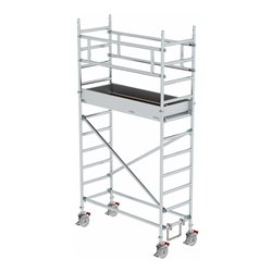 MUNK Rollgerüst mit Plattform im 2-m-Abstand und Fahrbalken