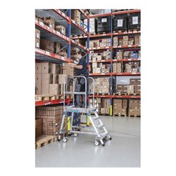 ZARGES Podesttreppe einseitig Gitter