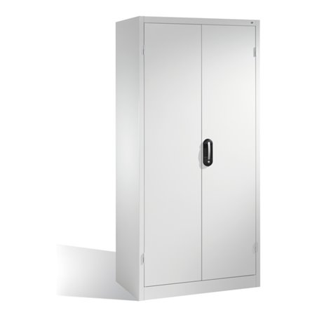C+P Werkzeugschrank mit Drehtüren, 3 Böden und 3 Schübe, H1950xB930xT500mm Front Lichtgrau Korpus Lichtgrau