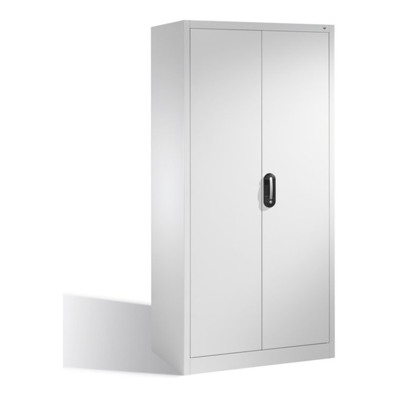 C+P Werkzeugschrank mit Drehtüren, innen 4 Böden, H1950xB930xT600mm Front Lichtgrau Korpus Lichtgrau