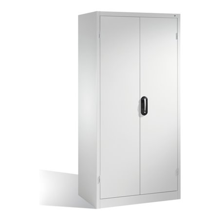 C+P Werkzeugschrank mit Drehtüren, 3 Böden und 3 Schübe, H1950xB930xT600mm Front Lichtgrau Korpus Lichtgrau