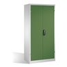 C+P Werkzeugschrank mit Drehtüren, 3 Böden und 3 Schübe, H1950xB930xT600mm Front Resedagrün Korpus Lichtgrau