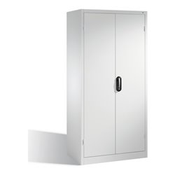 C+P Schwerlastschrank mit Drehtüren, 3 Böden und 3 Schübe, H1950xB930xT600mm Front Lichtgrau Korpus Lichtgrau