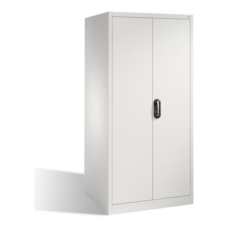 C+P Werkzeugschrank XXL mit Drehtüren, innen 4 Böden, H1950xB930xT800mm Front Lichtgrau Korpus Lichtgrau