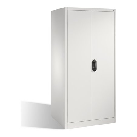 C+P Werkzeugschrank XXL mit Drehtüren, innen 4 Böden, H1950xB930xT800mm Front Lichtgrau Korpus Lichtgrau
