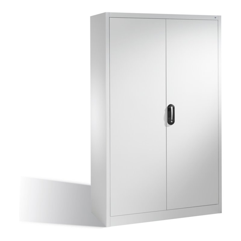 C+P Werkzeugschrank mit Drehtüren, innen 4 Böden, H1950xB1200xT400mm Front Lichtgrau Korpus Lichtgrau