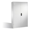C+P Schwerlast-Werkzeugschrank mit Drehtüren, innen 4 Böden, H1950xB1200xT400mm Front Lichtgrau Korpus Lichtgrau