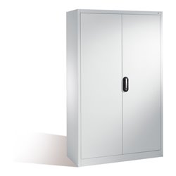 C+P Werkzeugschrank mit Drehtüren, innen 4 Böden, H1950xB1200xT500mm Front Lichtgrau Korpus Lichtgrau