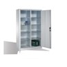C+P Werkzeugschrank mit Drehtüren, innen 10 Fächer, H1950xB1200xT500mm Front Lichtgrau Korpus Lichtgrau