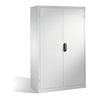 C+P Werkzeugschrank mit Drehtüren, 3 Böden und 3 Schübe, H1950xB1200xT600mm Front Lichtgrau Korpus Lichtgrau