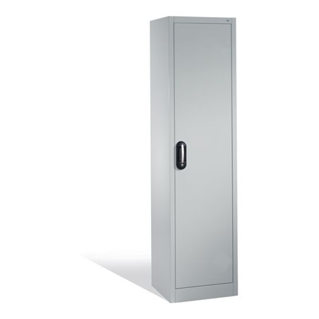 C+P Aktenschrank Acurado mit Drehtür, 5 Ordnerhöhen, H1950xB500xT400mm Weißaluminium