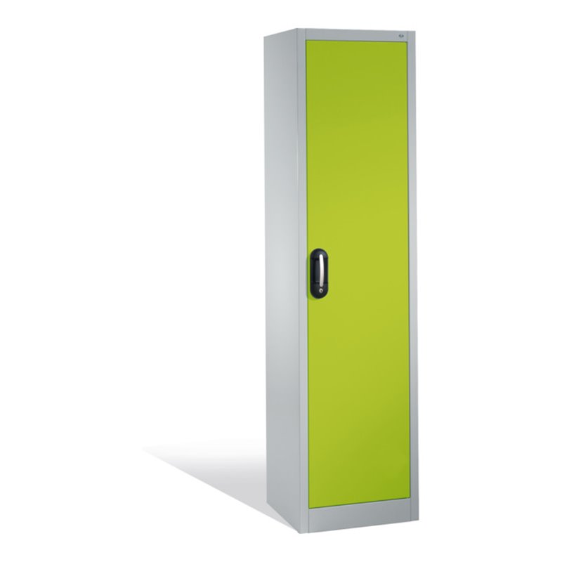 C+P Aktenschrank Acurado mit Drehtür, 5 Ordnerhöhen, H1950xB500xT400mm Front Viridingrün Korpus Lichtgrau