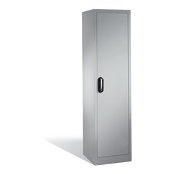 C+P Aktenschrank Acurado mit Drehtür, 5 Ordnerhöhen, H1950xB500xT500mm Weißaluminium