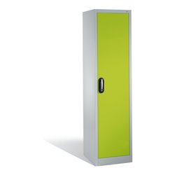 C+P Aktenschrank Acurado mit Drehtür, 5 Ordnerhöhen, H1950xB500xT500mm Front Viridingrün Korpus Lichtgrau