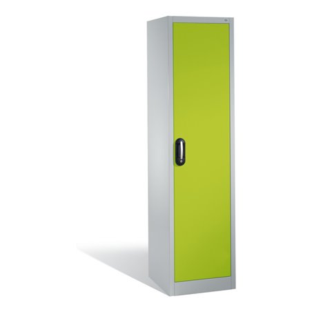 C+P Aktenschrank Acurado mit Drehtür, 5 Ordnerhöhen, H1950xB500xT500mm Front Viridingrün Korpus Lichtgrau