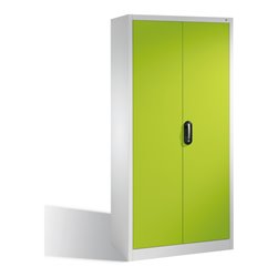 C+P Aktenschrank Acurado mit Drehtüren, 5 Ordnerhöhen, H1950xB930xT400mm Front Viridingrün Korpus Lichtgrau