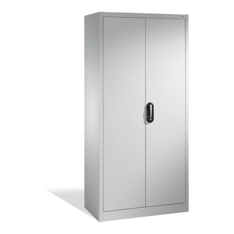 C+P Aktenschrank Acurado mit Drehtüren, 5 Ordnerhöhen, H1950xB930xT400mm Weißaluminium