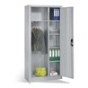 C+P Akten-Garderobenschrank Acurado mit Drehtüren, H1950xB930xT400mm Front Lichtgrau Korpus Lichtgrau