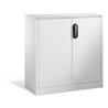C+P Akten-Sideboard Acurado mit Drehtüren, 2 Ordnerhöhen, H1000xB930xT400mm Front Lichtgrau Korpus Lichtgrau