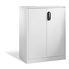 C+P Akten-Sideboard Acurado mit Drehtüren, 3 Ordnerhöhen, H1200xB930xT400mm Front Lichtgrau Korpus Lichtgrau