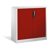 C+P Akten-Sideboard Acurado mit Drehtüren, 2 Ordnerhöhen, H1000xB930xT400mm Front Rubinrot Korpus Lichtgrau