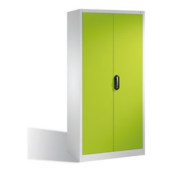 C+P Aktenschrank Acurado mit Drehtüren, 5 Ordnerhöhen, H1950xB930xT500mm Front Viridingrün Korpus Lichtgrau