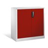C+P Akten-Sideboard Acurado mit Drehtüren, 2 Ordnerhöhen, H1000xB930xT500mm Front Rubinrot Korpus Lichtgrau