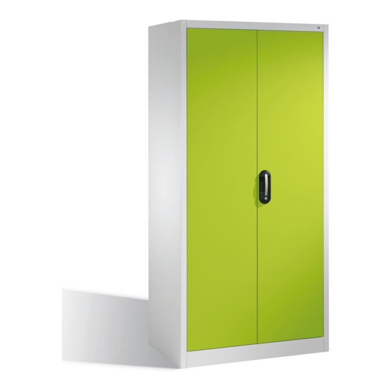 C+P Aktenschrank Acurado mit Drehtüren, 5 Ordnerhöhen, H1950xB930xT600mm Front Viridingrün Korpus Lichtgrau