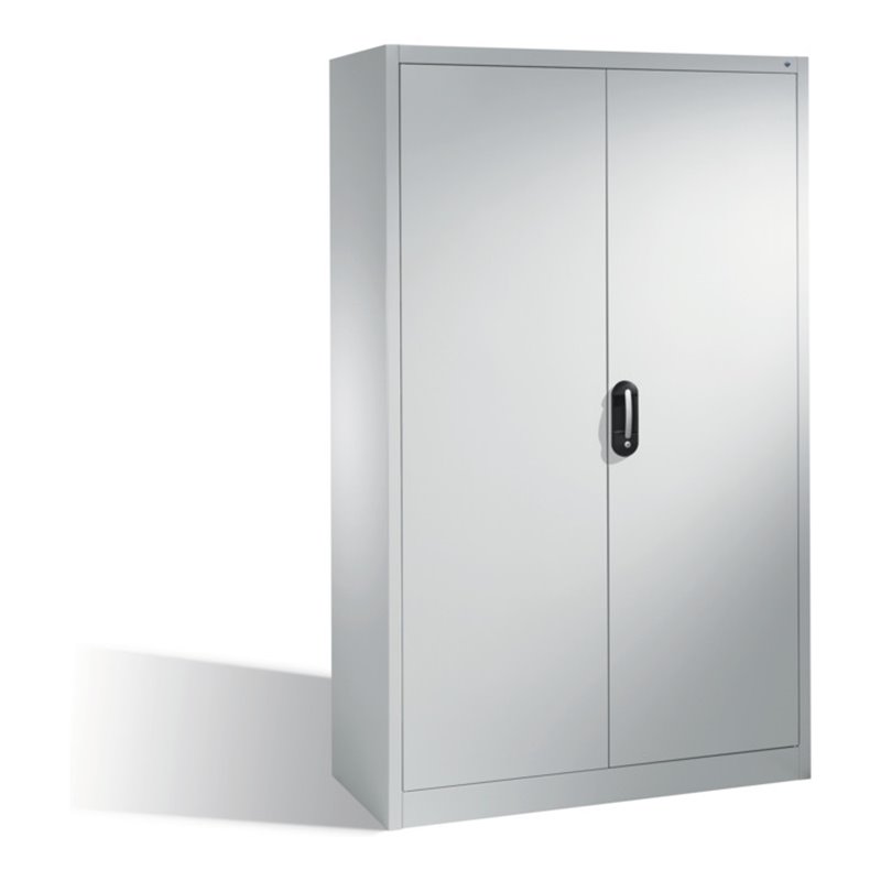 C+P Aktenschrank Acurado mit Drehtüren, 5 Ordnerhöhen, H1950xB1200xT400mm Weißaluminium