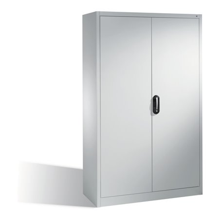 C+P Aktenschrank Acurado mit Drehtüren, 5 Ordnerhöhen, H1950xB1200xT400mm Weißaluminium